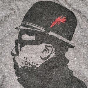 Women's Gray Rock N Roll Red Ray Frazier Tshirt